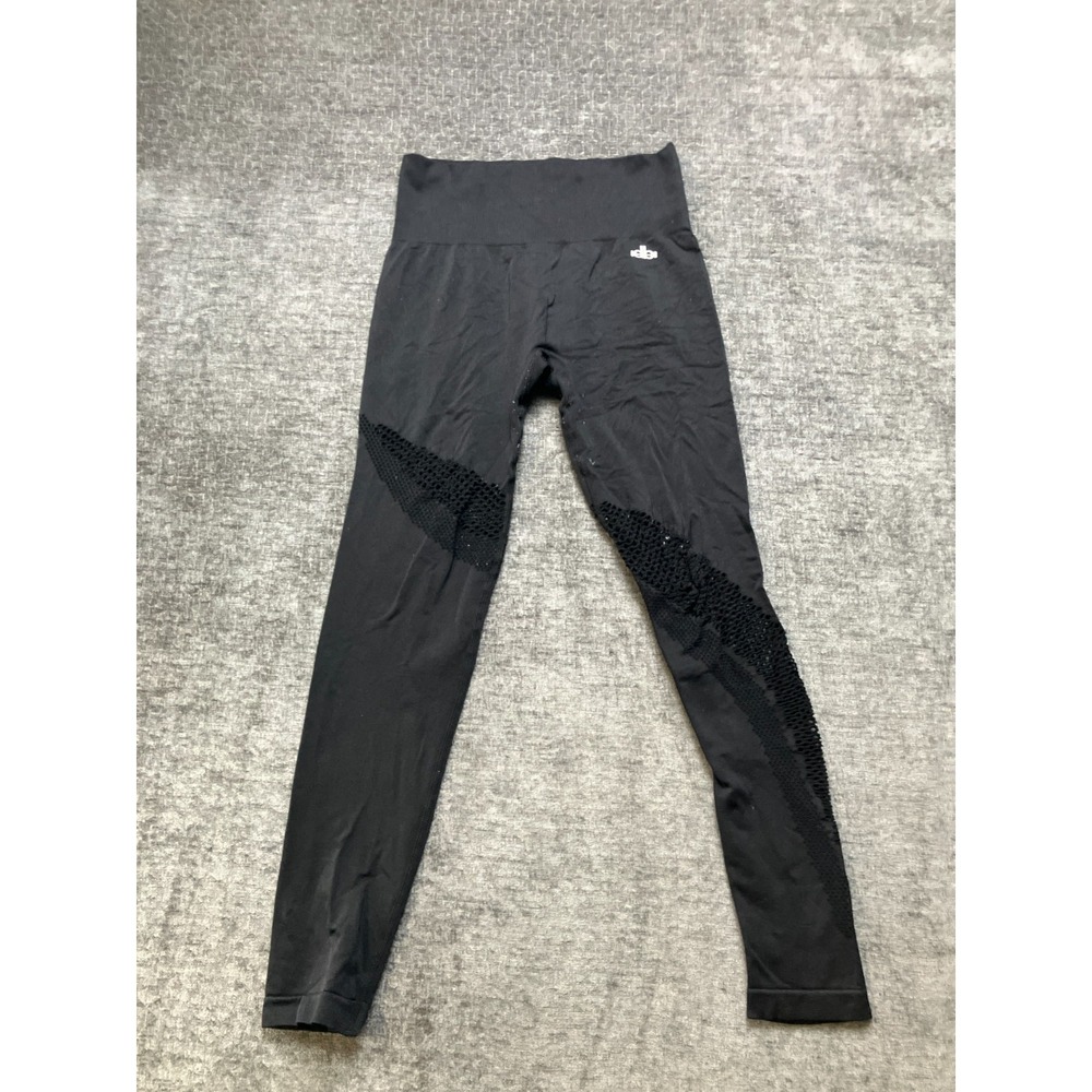 Do You Even Womens Leggings Medium Black Mesh Cutout High Waist Yoga Gym Workout